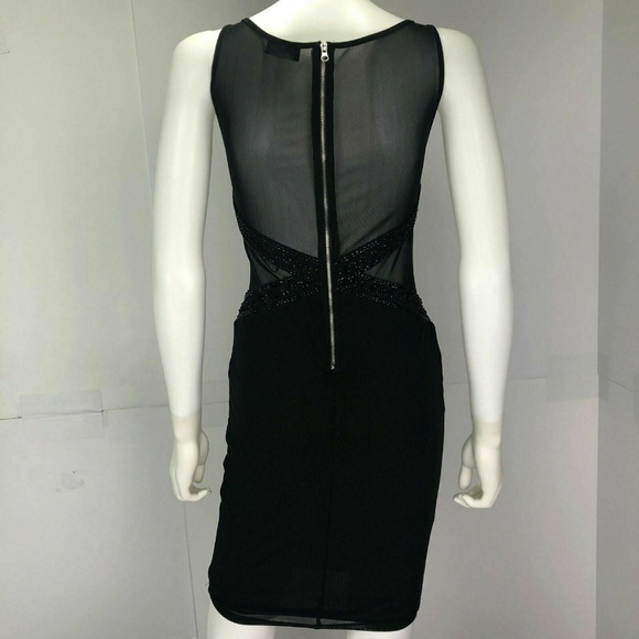 Fashion Wave Women's Size 8 Black Bodycon Dress - Picture 2 of 7